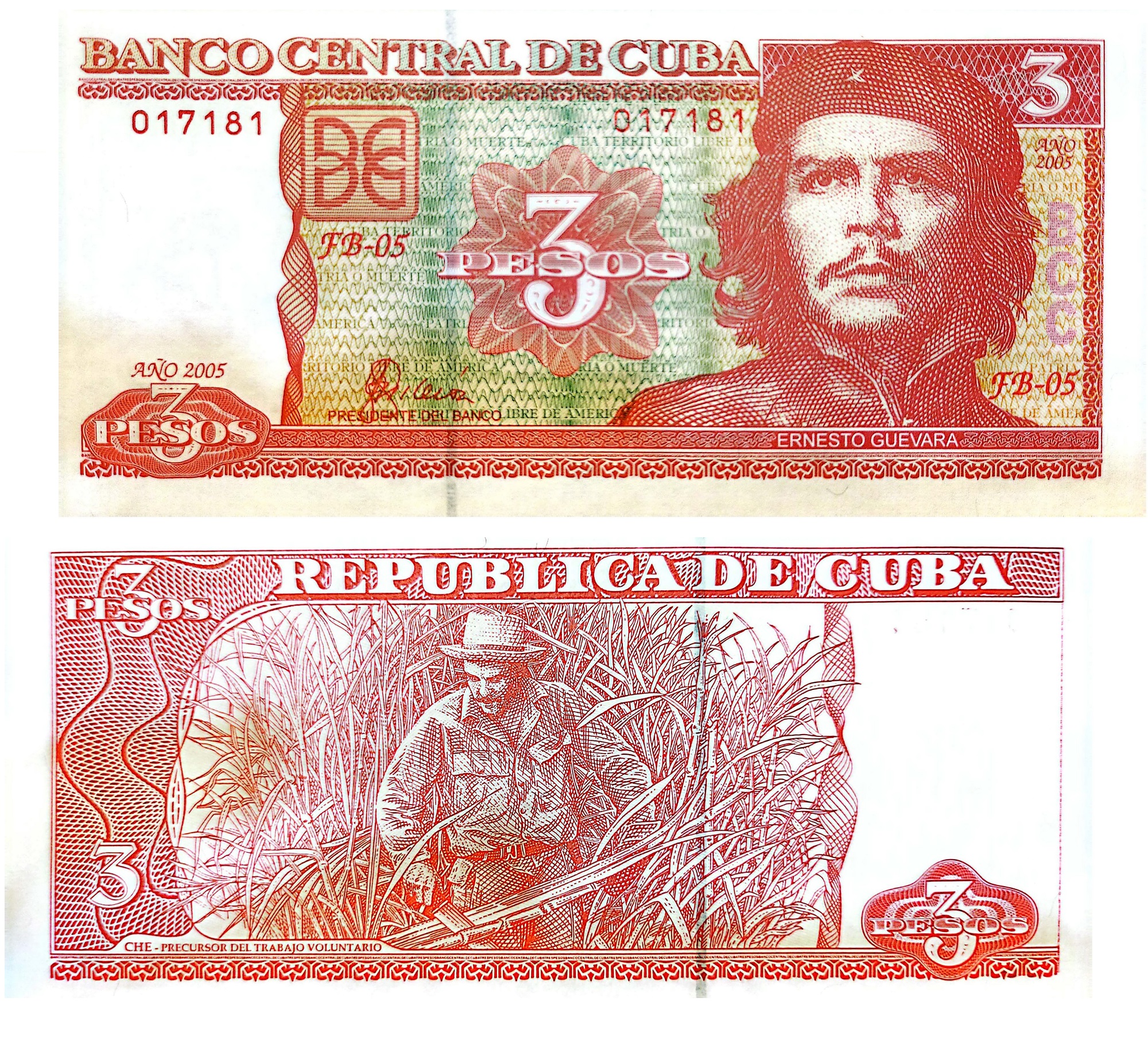 Cuba #127b  3 Pesos